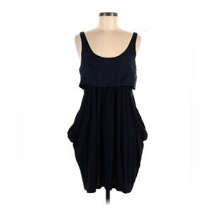 Theory Women's Black Sleeveless Layered Knee Length Dress Size 10